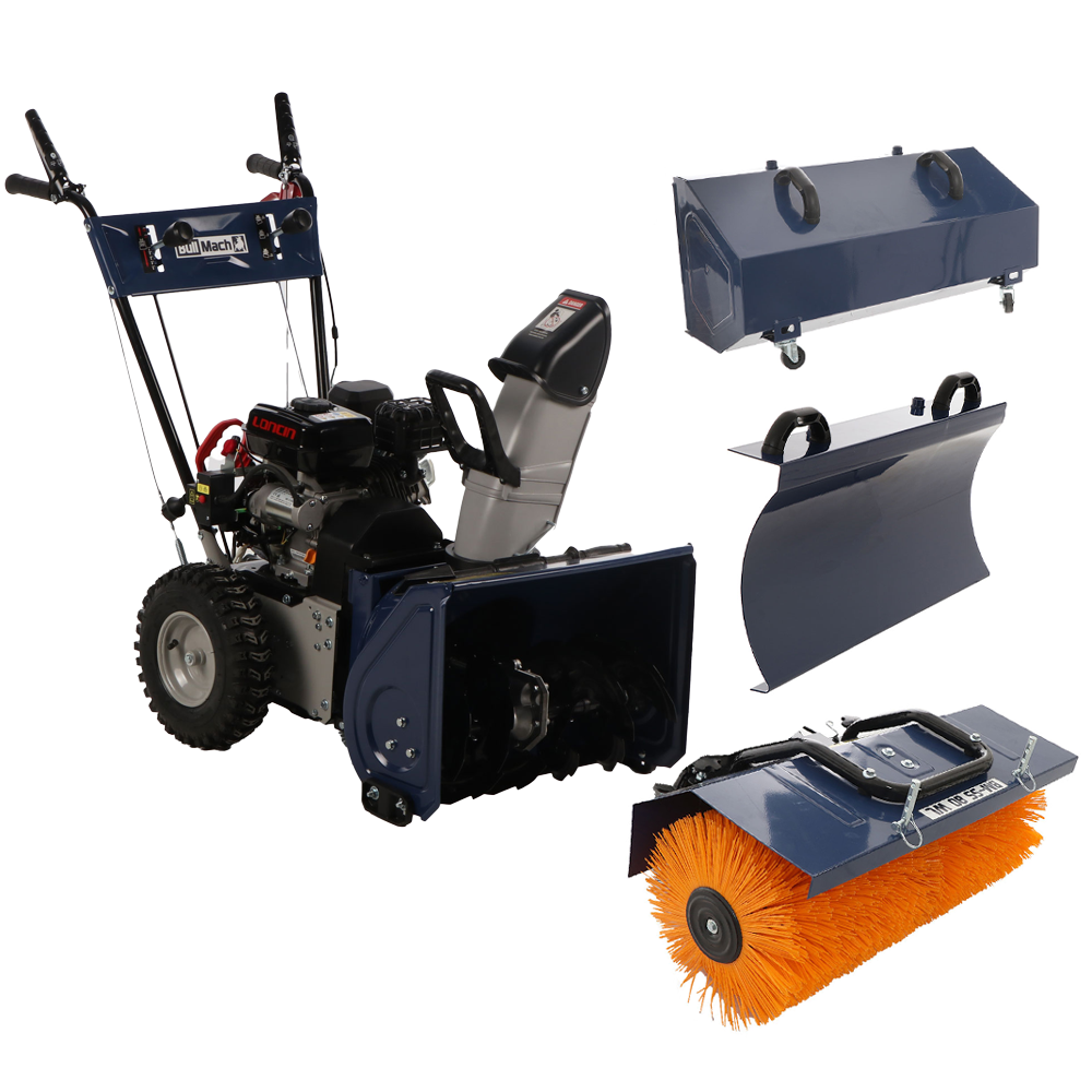 bullmach bm ss 80 wel benzin schneefräse mit elektrostarter mehrzweckgerät loncin h200