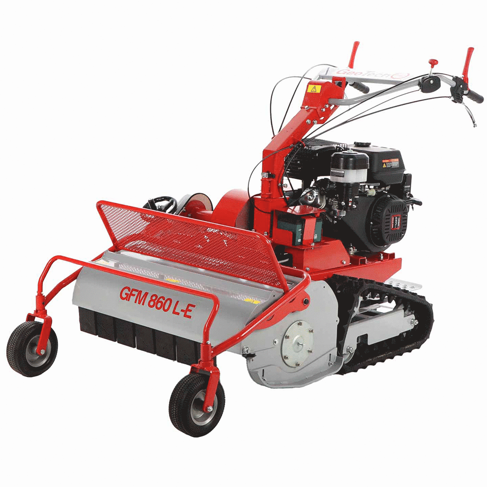 geotech pro gfm 860 l e hochgrasmäher mit hammerwerk loncin g420fd