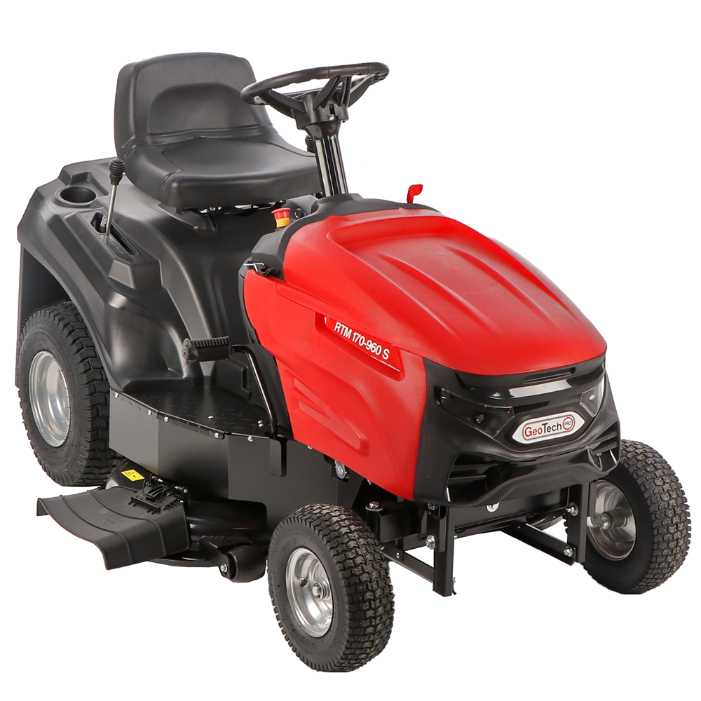 geotech pro rtm 170 960 s rasentraktor mechanikgetriebe seitenauswurf