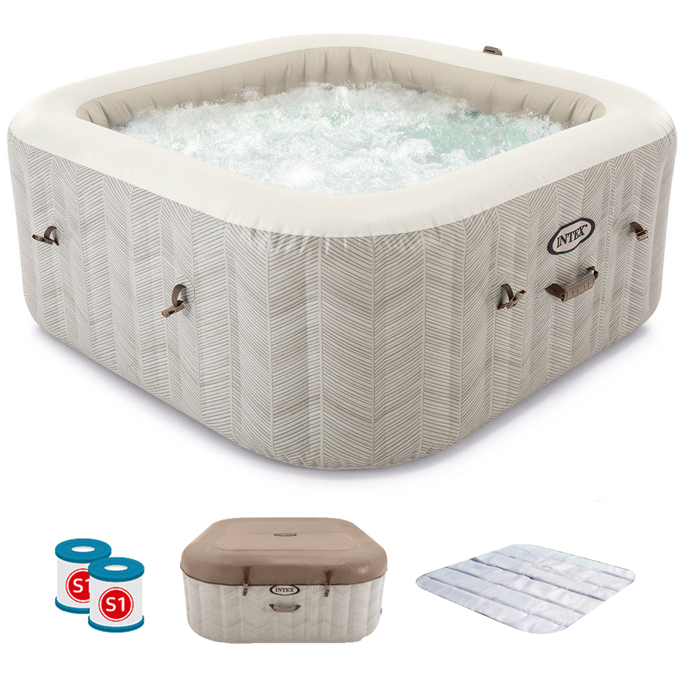 intex carrée chevron deluxe 28446ex whirlpool spa