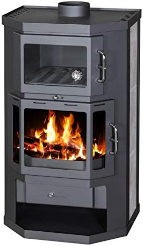 Kaminofen mit Backfach+Herdplatte Victoria Taro F schwarz – 9