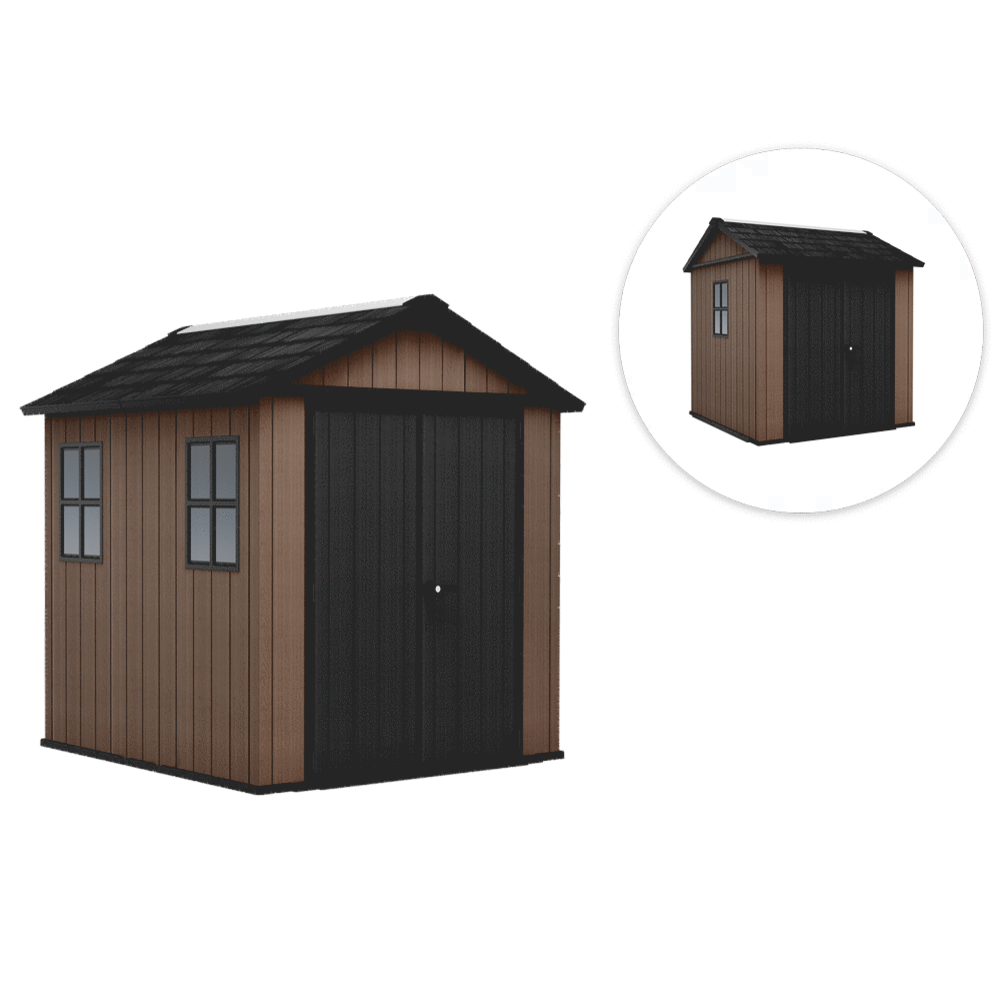 keter newton plus 757/775 gartenhaus mit fenstern