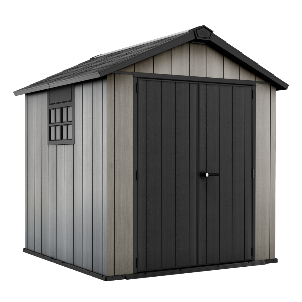 keter oakland 757 gartenhaus mit doppeltür und fenster 229x223.5x242 cm