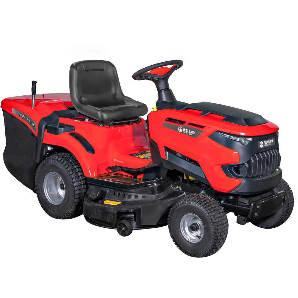 Blue Bird LT C102H TWIN – Tracteur tondeuse avec boîte hydrostatique – bac de ramassage 245 L